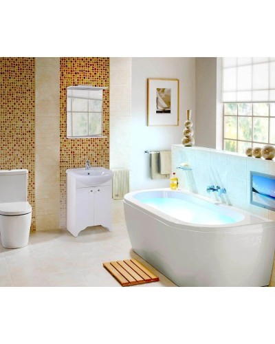 Тумба с раковиной белый матовый 52 см Onika Омега 105015 + 1.3120.1.S00.11B.0