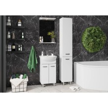 Тумба с раковиной белый глянец 47 см Onika Коралл 104701 + 604701