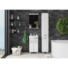 Тумба с раковиной белый глянец 47 см Onika Коралл 104701 + 604701