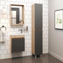 Тумба с раковиной дуб сонома/серый матовый 45,5 см Onika Милтон 104511 + 4640021065907