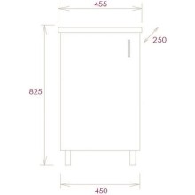 Тумба с раковиной дуб сонома/серый матовый 45,5 см Onika Тимбер 104509 + 4640021065907