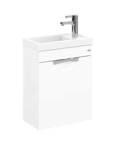 Тумба с раковиной белый глянец 45,5 см Onika Комо 104507 + 4640021065907