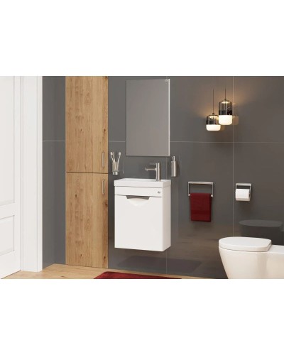 Тумба с раковиной белый глянец 45,5 см Onika Комо 104507 + 4640021065907