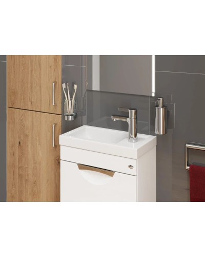 Тумба с раковиной белый глянец 45,5 см Onika Комо 104507 + 4640021065907