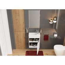 Тумба с раковиной белый глянец 45,5 см Onika Комо 104507 + 4640021065907