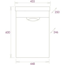 Тумба с раковиной белый глянец 45,5 см Onika Комо 104507 + 4640021065907