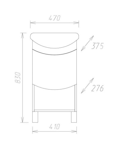 Тумба с раковиной бодега светлый 47 см Onika Селена 104505 + 604701
