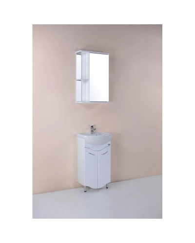 Тумба с раковиной белый глянец 46 см Onika Лайн 104504 + 4620008192741