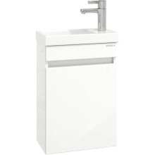 Тумба с раковиной белый глянец 40 см Onika Милтон 104007 + UM-COM40/1