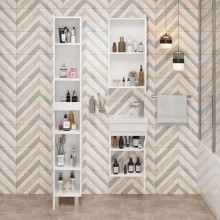 Тумба с раковиной белый глянец 40 см Onika Милтон 104007 + UM-COM40/1