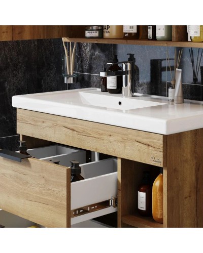 Тумба с раковиной дуб галифакс 81 см Onika Легран 108047 + 4640021065198