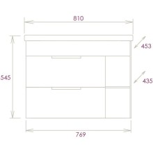 Тумба с раковиной дуб галифакс 81 см Onika Легран 108047 + 4640021065198