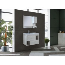 Тумба с раковиной дуб крафт белый 81 см Onika Санторини 108043 + 4640021065198