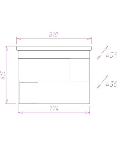 Тумба с раковиной дуб крафт белый 81 см Onika Санторини 108043 + 4640021065198
