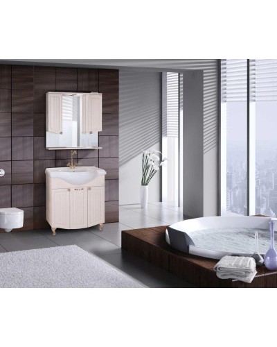 Тумба с раковиной белое дерево 81 см Onika Арно 108035 + 4620008198941