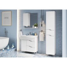 Тумба с раковиной белый глянец 76 см Onika Веронэлла 107514 + 4620008197470