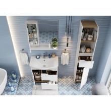 Тумба с раковиной белый глянец 76 см Onika Веронэлла 107514 + 4620008197470