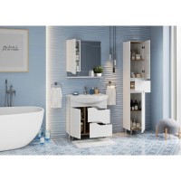 Тумба с раковиной белый глянец 76 см Onika Веронэлла 107514 + 4620008197470