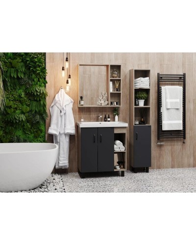 Тумба с раковиной дуб сонома/серый матовый 71 см Onika Тимбер 107057 + 4620008197746