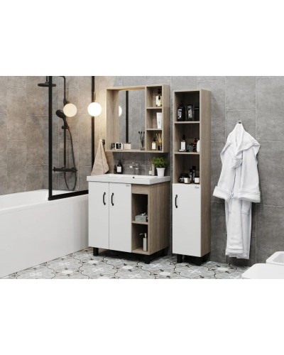 Тумба с раковиной дуб сонома/белый матовый 71 см Onika Тимбер 107056 + 4620008197746