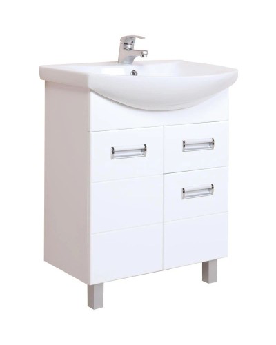 Тумба с раковиной белый глянец 71,5 см Onika Балтика 107025 + 1WH207776