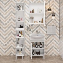 Тумба с раковиной белый глянец 61,5 см Onika Милтон 106146 + 4620008192772