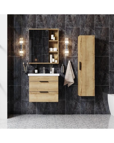 Тумба с раковиной дуб галифакс 60 см Onika Легран 106142 + UM-COM60/1