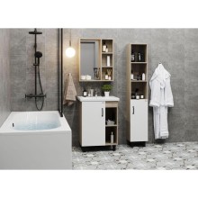 Тумба с раковиной дуб сонома/белый матовый 60 см Onika Легран 106140 + UM-COM60/1