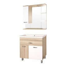 Тумба под раковину Style Line Ориноко 80 Белый Светлое дерево