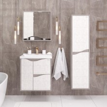 Тумба с раковиной светлый камень/бетон крем 60 см Onika Брендон 106138 + 1WH302421