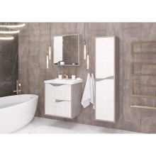 Тумба с раковиной светлый камень/бетон крем 60 см Onika Брендон 106138 + 1WH302421