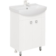 Тумба с раковиной белый глянец 61,5 см Onika Лига 106134 + 1.3120.3.S00.11B.0