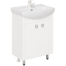 Тумба с раковиной белый глянец 61,5 см Onika Лига 106134 + 1.3120.3.S00.11B.0