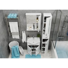 Тумба с раковиной белый глянец 60,5 см Onika Кристалл 106123 + 1WH109652