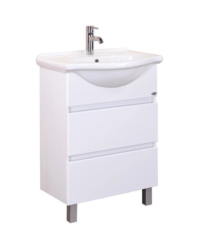 Тумба с раковиной белый глянец 61,5 см Onika Элита 106120 + 1.3120.3.S00.11B.0