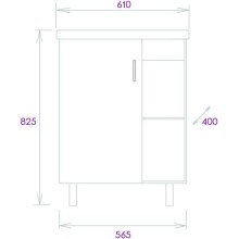 Тумба с раковиной дуб сонома/белый матовый 61 см Onika Тимбер 106115 + 4640021060773