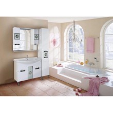 Тумба с раковиной белый глянец 106,5 см Onika Флорена 110504 + 4620008197388