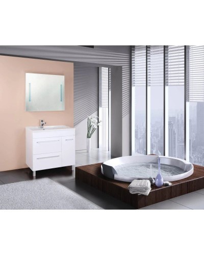 Тумба с раковиной белый глянец 90,5 см Onika Олимп 109015 + 609001