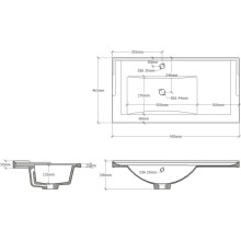 Тумба с раковиной белый глянец 90,5 см Onika Олимп 109015 + 609001