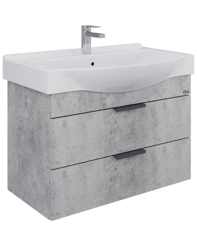 Тумба с раковиной бетон чикаго 80 см Onika Девис 108048 + 1WH302422
