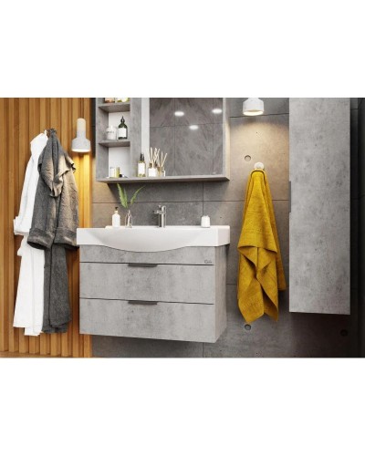 Тумба с раковиной бетон чикаго 80 см Onika Девис 108048 + 1WH302422