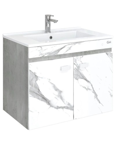 Тумба с раковиной мрамор/камень бетонный 76,5 см Onika Марбл 107517 + 4640021062210