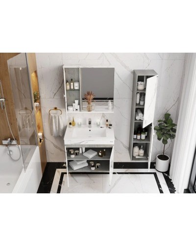 Тумба с раковиной мрамор/камень бетонный 76,5 см Onika Марбл 107517 + 4640021062210