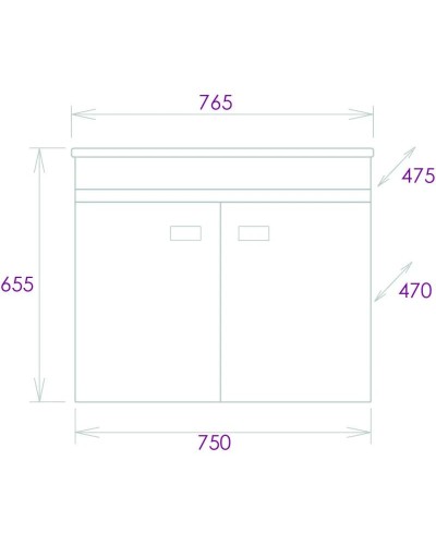 Тумба с раковиной мрамор/камень бетонный 76,5 см Onika Марбл 107517 + 4640021062210