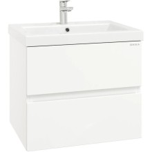 Тумба с раковиной белый глянец 70 см Onika Эвада 107059 + UM-COM70/1