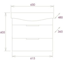 Тумба с раковиной бетон чикаго 65 см Onika Девис 106546 + 1WH302501