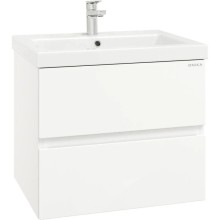 Тумба с раковиной белый глянец 60 см Onika Эвада 106145 + UM-COM60/1