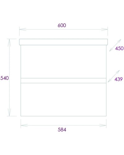 Тумба с раковиной белый глянец 60 см Onika Эвада 106145 + UM-COM60/1