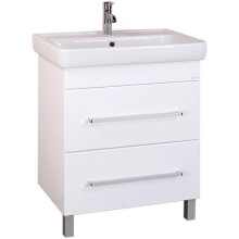 Тумба с раковиной белый глянец 60 см Onika Олимп 106044 + 4620008192772