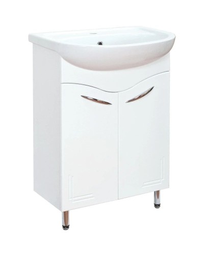 Тумба с раковиной белый глянец 60 см Onika Лада 106002 + 1WH110198